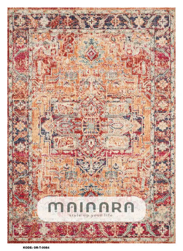 Karpet Tradisional (OR-T-0084) - Orange, Red