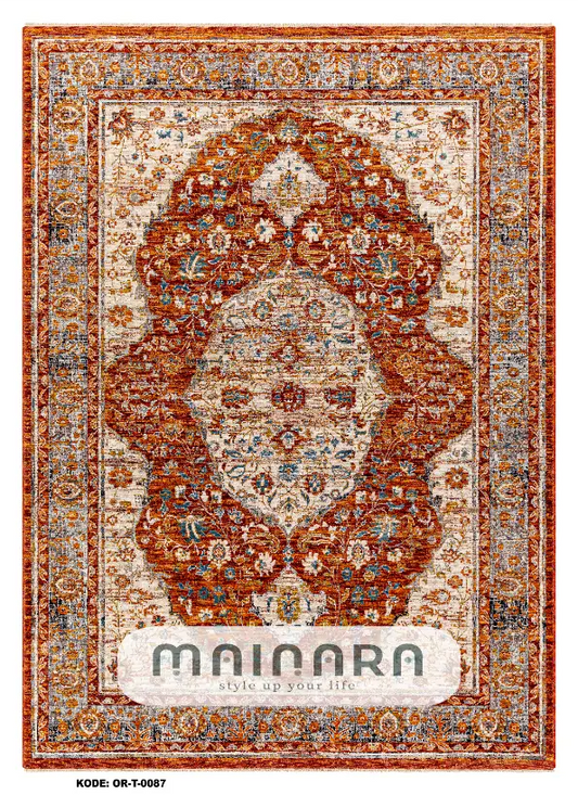 Karpet Tradisional (OR-T-0087) - Orange, Brick