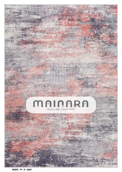 Karpet Abstrak (PI-A-0001) - Pink,Grey