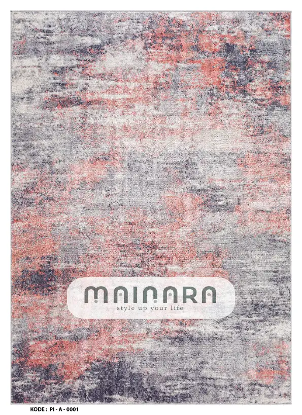 Karpet Abstrak (PI-A-0001) - Pink,Grey