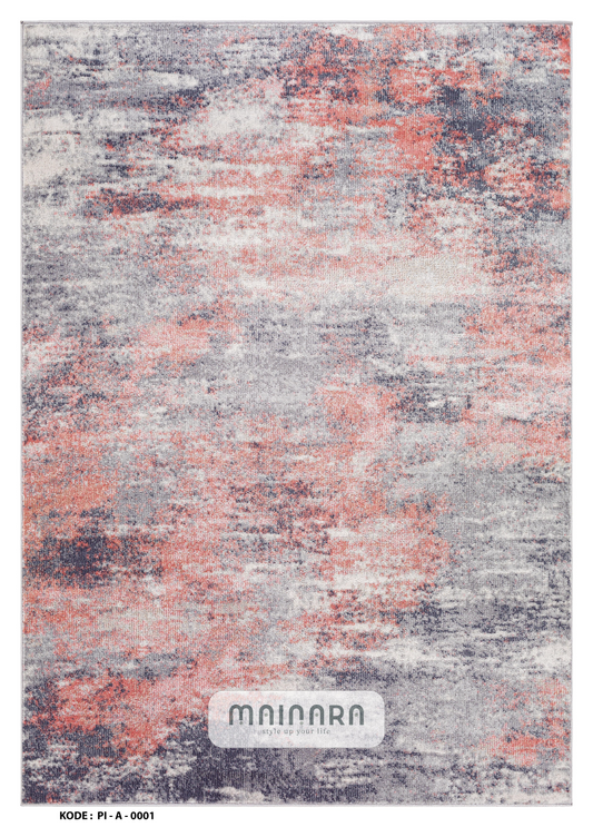 Karpet Abstrak (PI-A-0001) - Pink,Grey