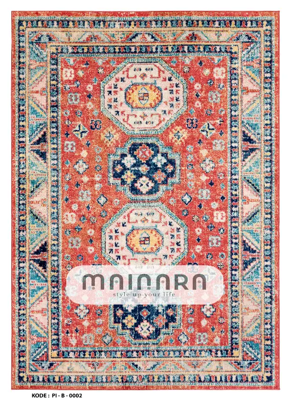 Karpet Bohemian (PI-B-0002) - Pink,Blue