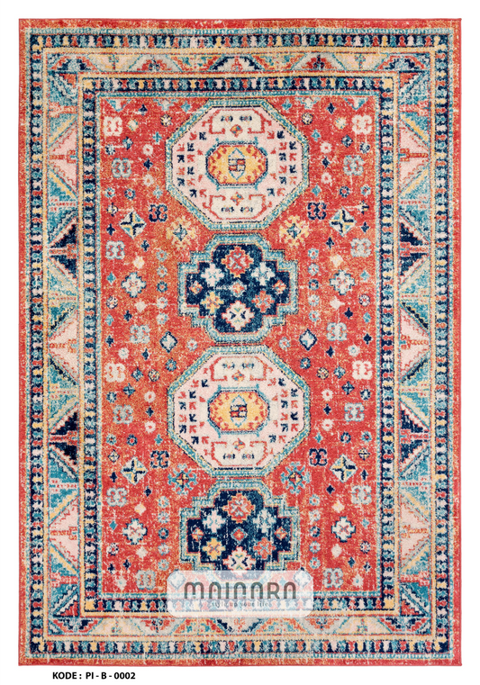 Karpet Bohemian (PI-B-0002) - Pink,Blue