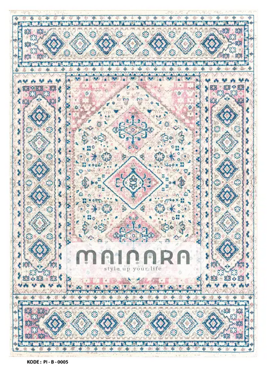 Karpet Bohemian (PI-B-0005) - Pink,Blue