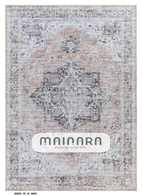 Karpet Bohemian (PI-B-0007) - Pink,Peach,Brown