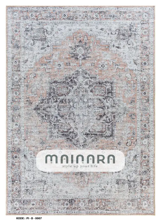 Karpet Bohemian (PI-B-0007) - Pink,Peach,Brown