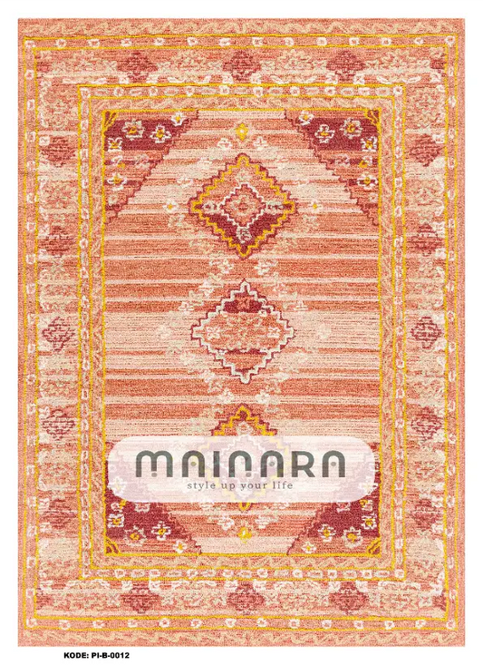 Karpet Bohemian (PI-B-0012) - Pink,Orange