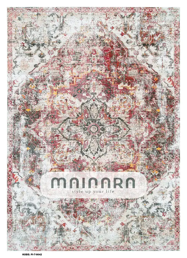 karpet Tradisional (PI-T-0042) - Pink,Grey