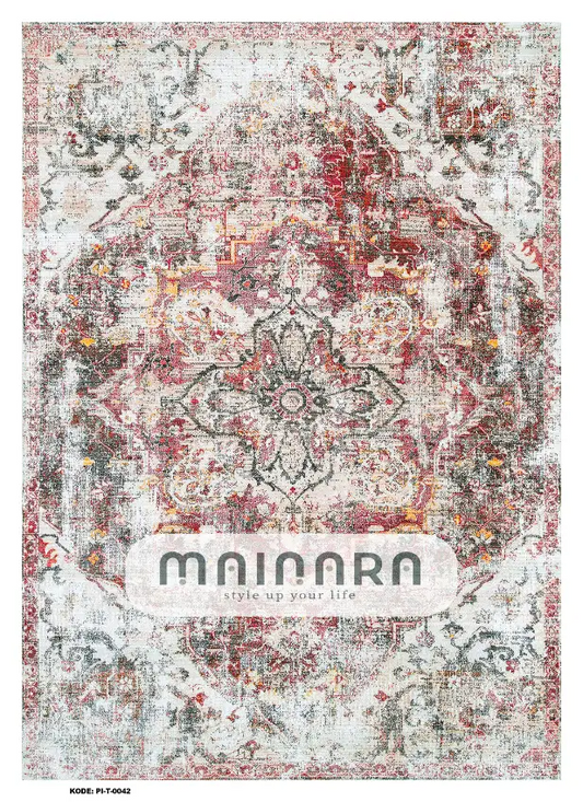 karpet Tradisional (PI-T-0042) - Pink,Grey