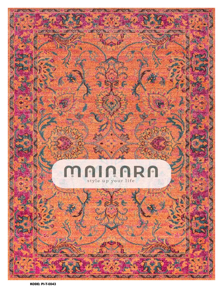 karpet Tradisional (PI-T-0043) - Pink,Orange