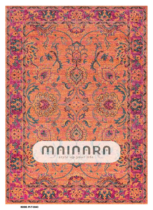 karpet Tradisional (PI-T-0043) - Pink,Orange