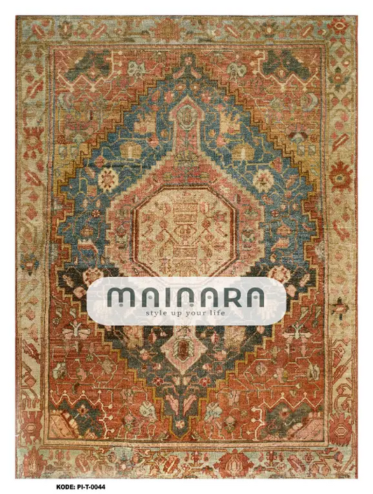 karpet Tradisional (PI-T-0044) - Pink,Brown,Green