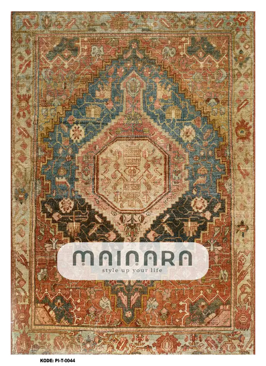 karpet Tradisional (PI-T-0044) - Pink,Brown,Green