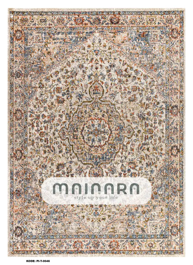 karpet Tradisional (PI-T-0046) - Pink,Peach,Cream