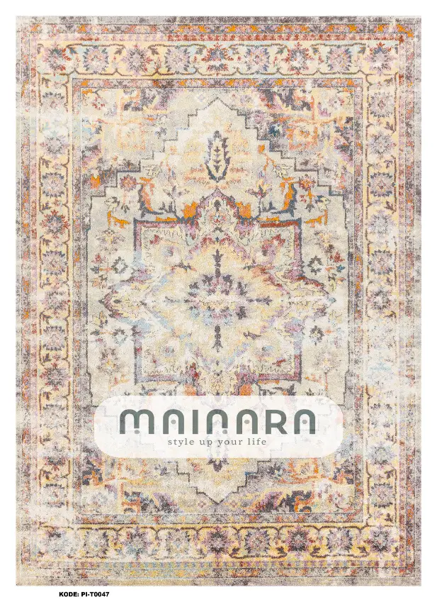 karpet Tradisional (PI-T-0047) - Pink,Cream