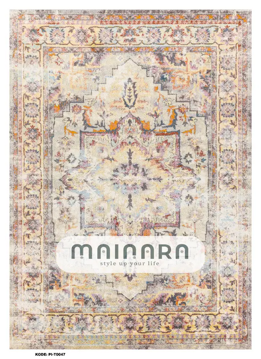 karpet Tradisional (PI-T-0047) - Pink,Cream