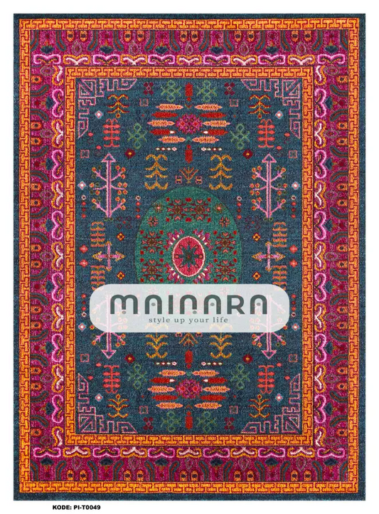 karpet Tradisional (PI-T-0049) - Pink,Grey,Orange