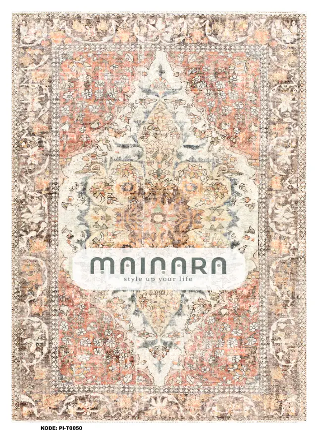 karpet Tradisional (PI-T-0050) - Pink,Cream