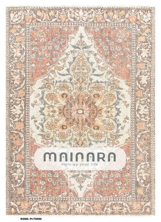 karpet Tradisional (PI-T-0050) - Pink,Cream