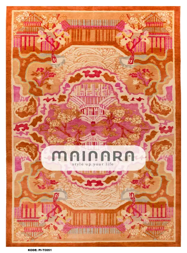 karpet Tradisional (PI-T-0051) - Pink,Orange
