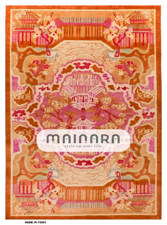 karpet Tradisional (PI-T-0051) - Pink,Orange