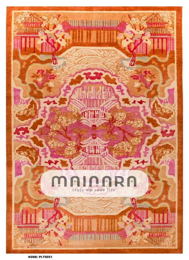 karpet Tradisional (PI-T-0051) - Pink,Orange