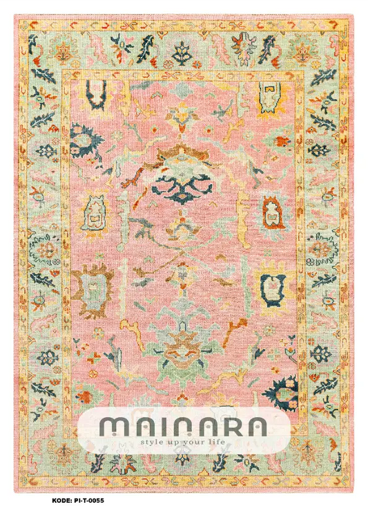 karpet Tradisional (PI-T-0055) - Pink, Green