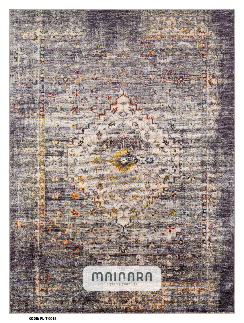 Karpet Tradisional (PL-T-0018) - Purple,Grey