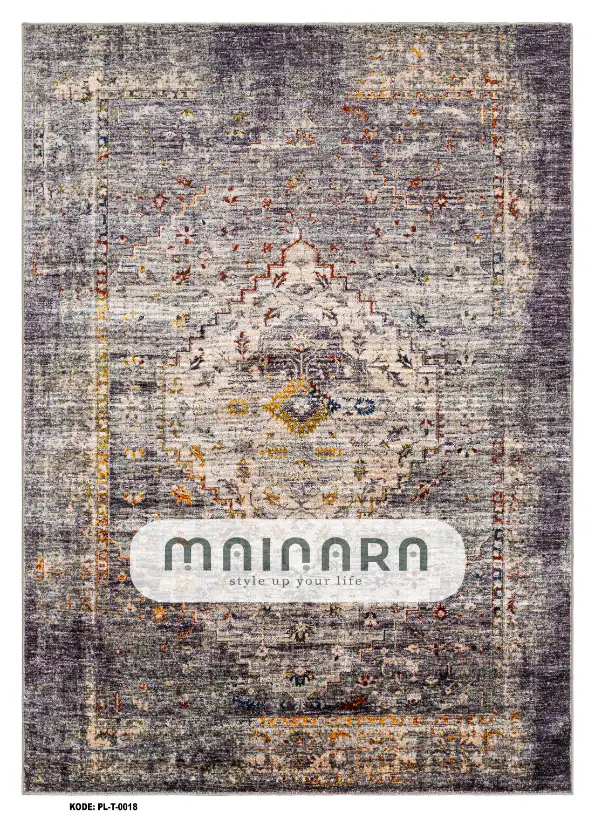 Karpet Tradisional (PL-T-0018) - Purple,Grey