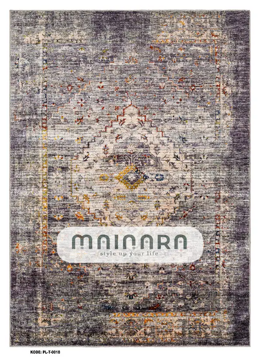 Karpet Tradisional (PL-T-0018) - Purple,Grey