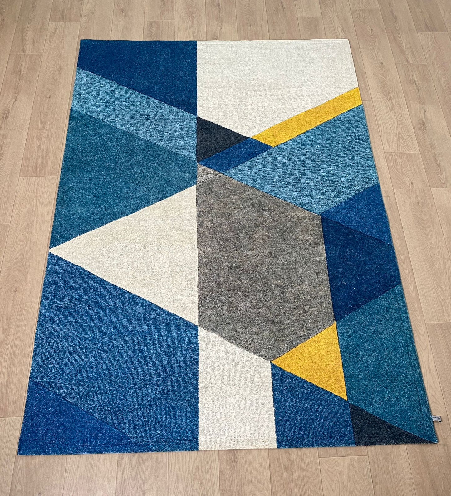 Karpet Abstrak (BU-A-0028) - Blue,Grey,Cream,Yellow