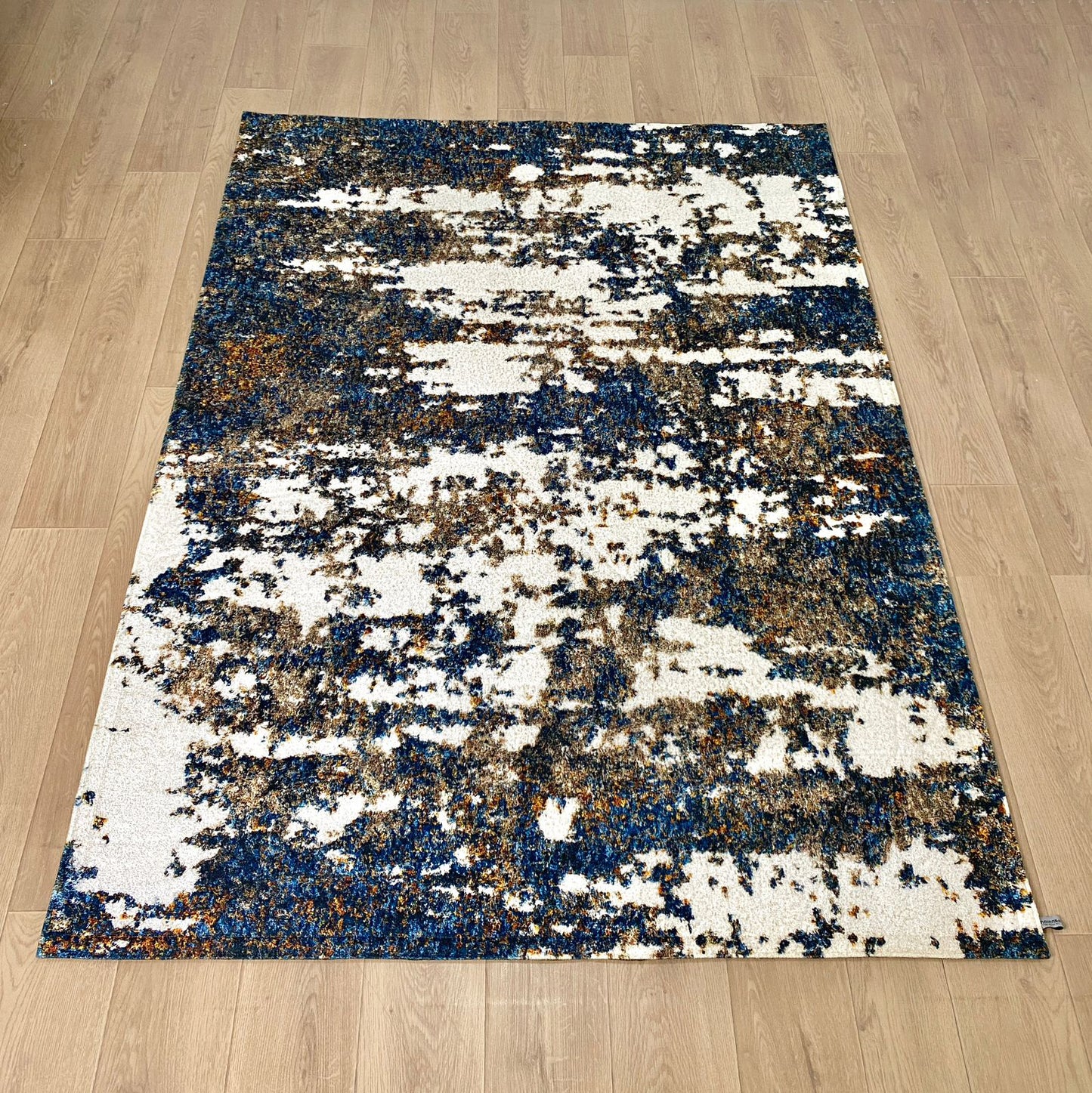 Karpet Abstrak (BR-A-0002) - Brown,Blue,White