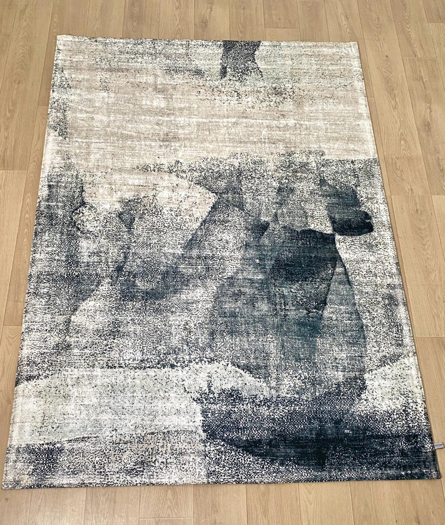 Karpet Abstrak (BK-A-0006) - Black,Grey,Green