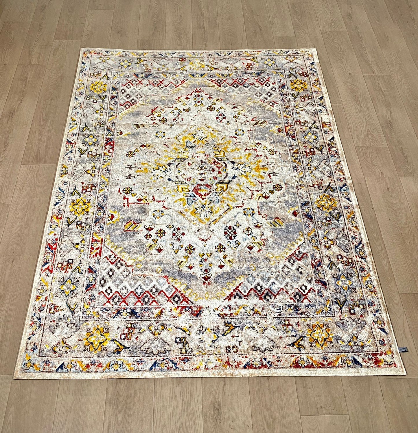 Karpet Tradisional (GW-T-0049) - Grey,Cream,Yellow