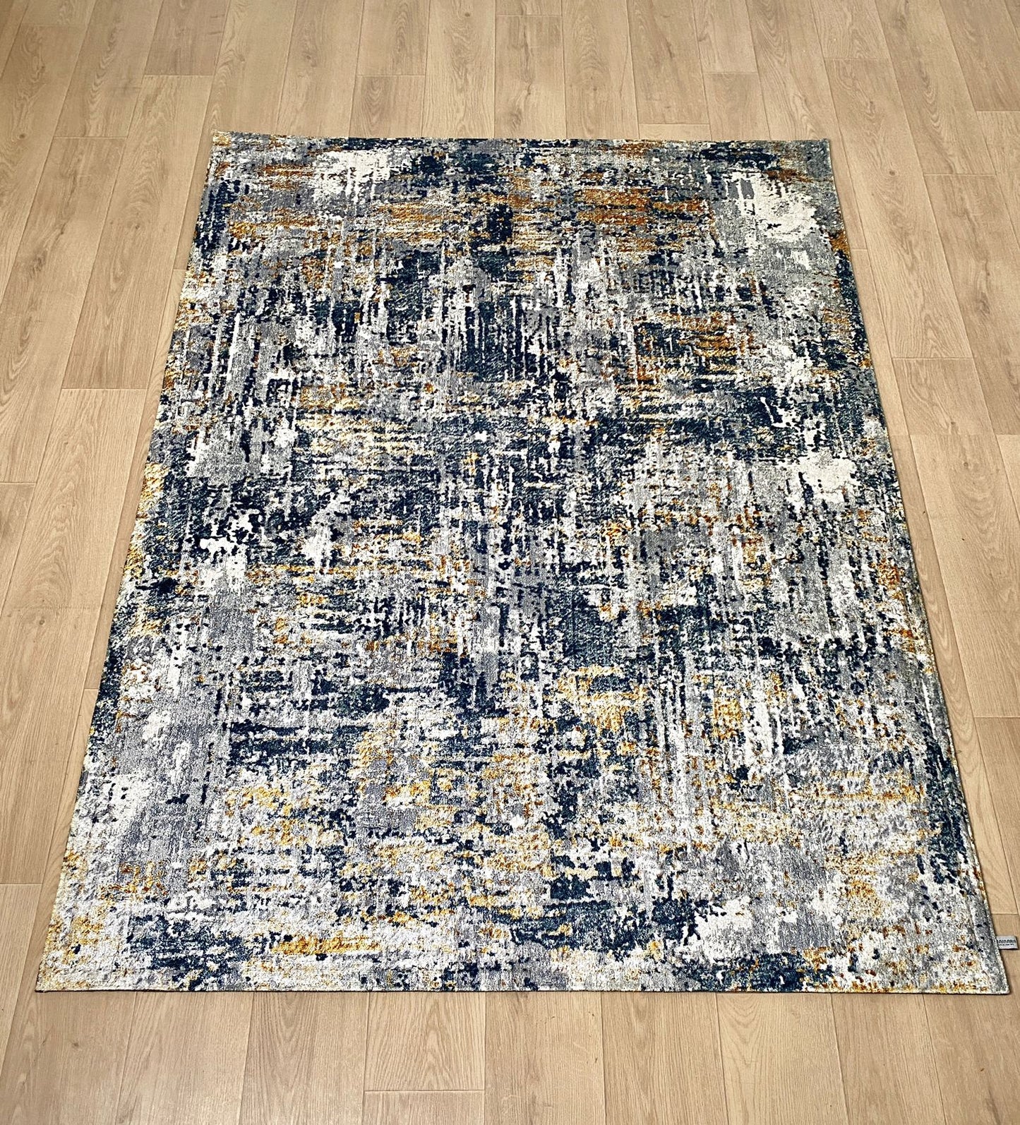 Karpet Abstrak (BK-A-0002) - Black,Grey,Brown,Gold