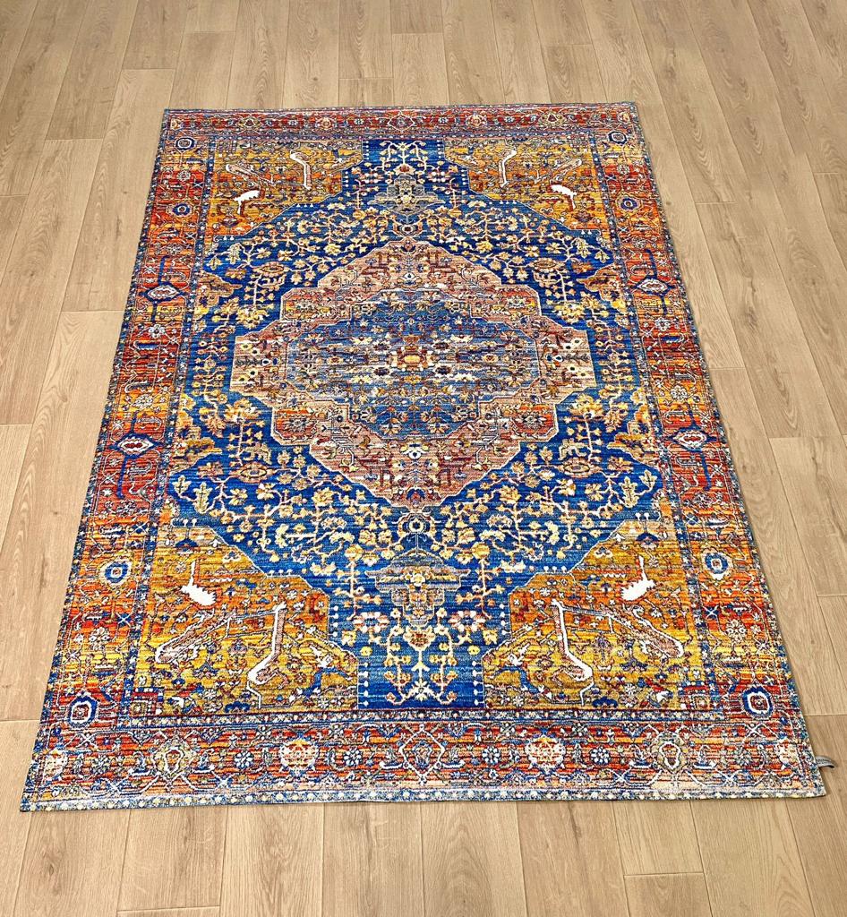 Karpet Tradisional (BU-T-0077) - Blue,Orange