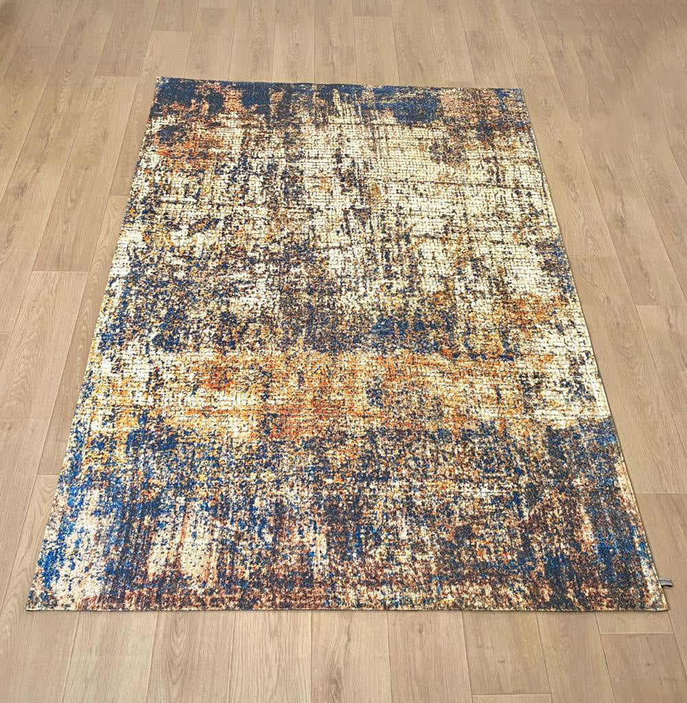 Karpet Abstrak (BR-A-0027) - Brown,Blue,Black,Orange