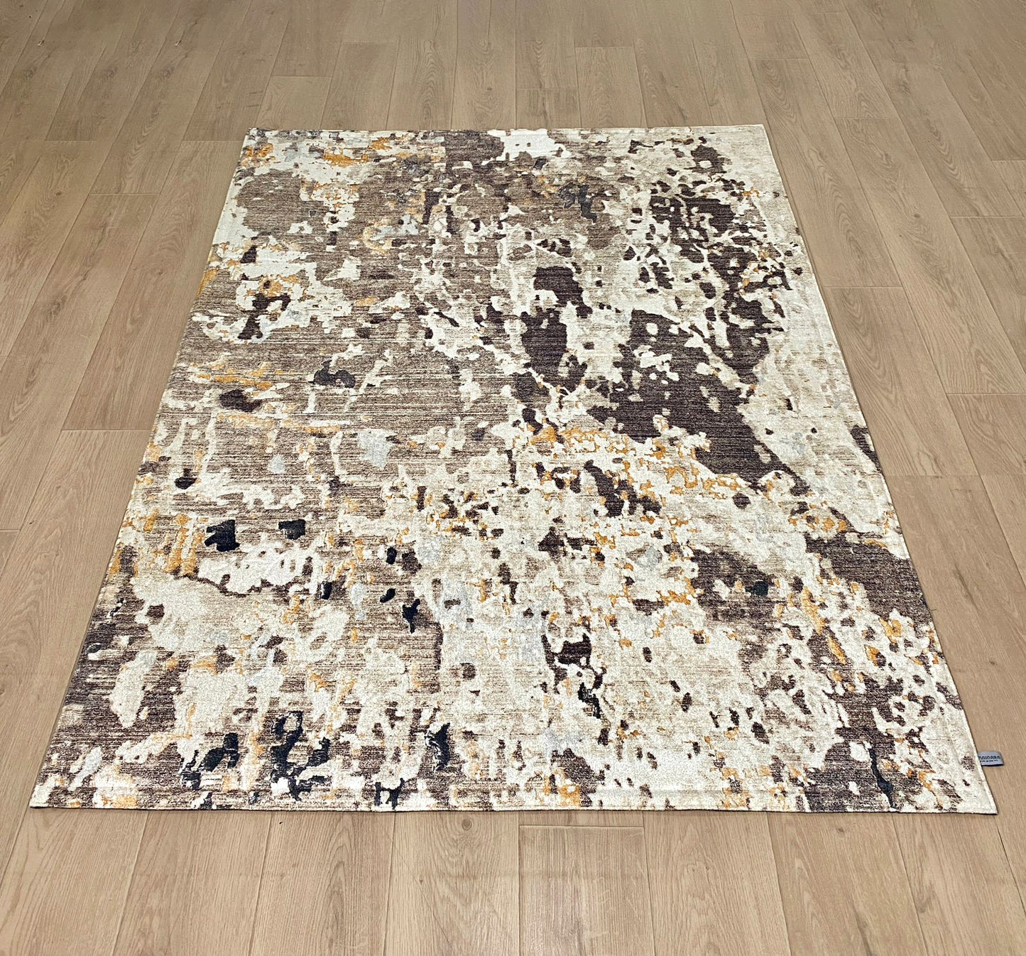Karpet Abstrak (BR-A-0029)- Brown,Cream,Orange