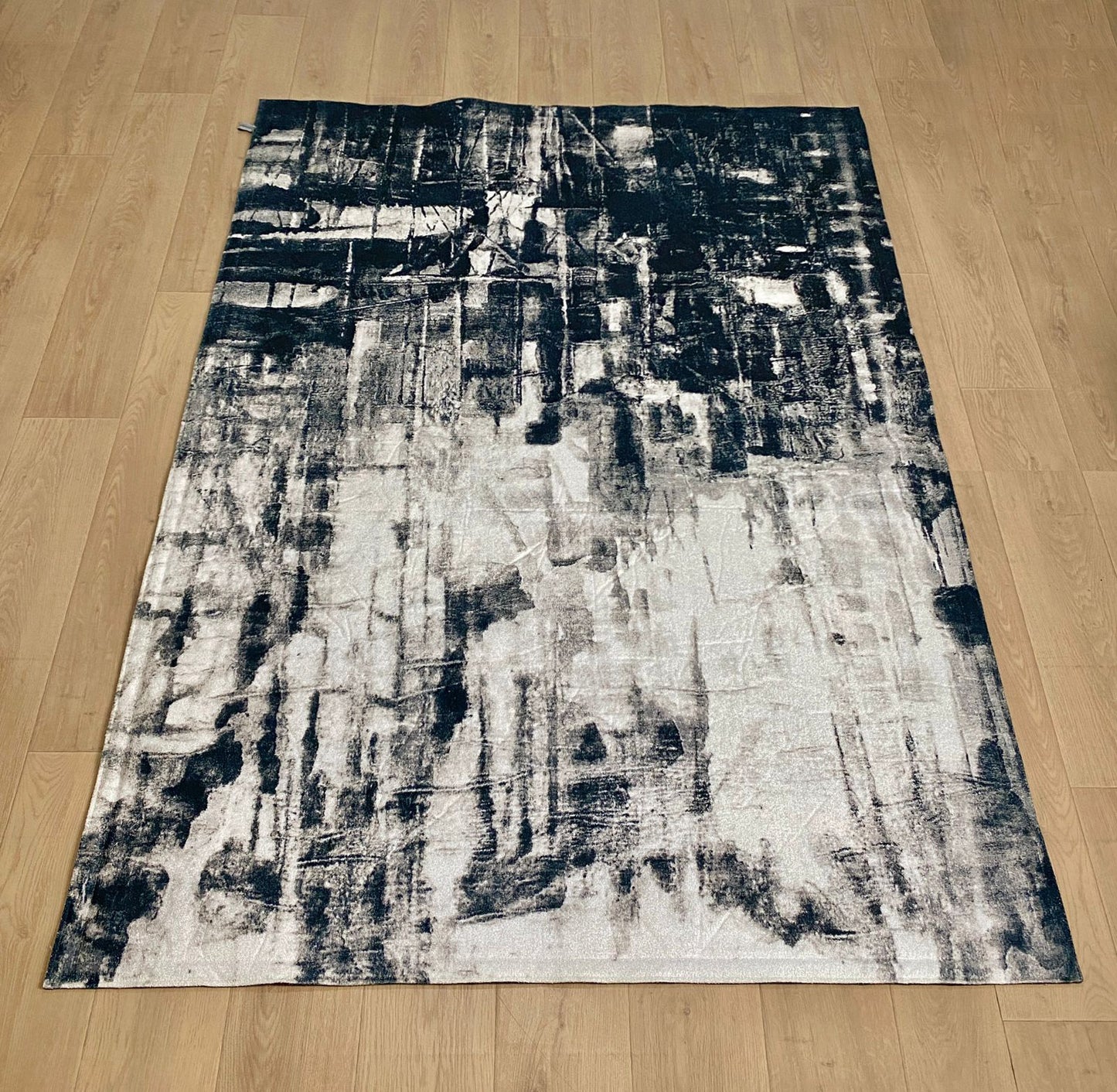 Karpet Abstrak (BK-A-0008) - Black,Grey,White