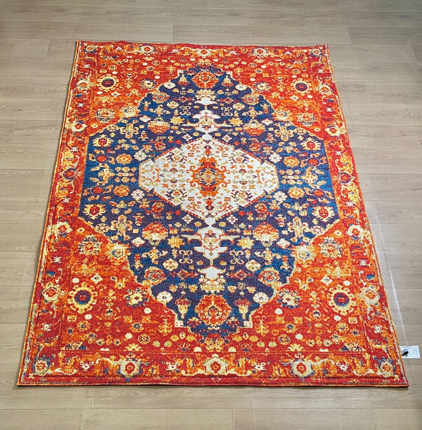 Karpet Tradisional (OR-T-0054) - Orange,Blue,Navy