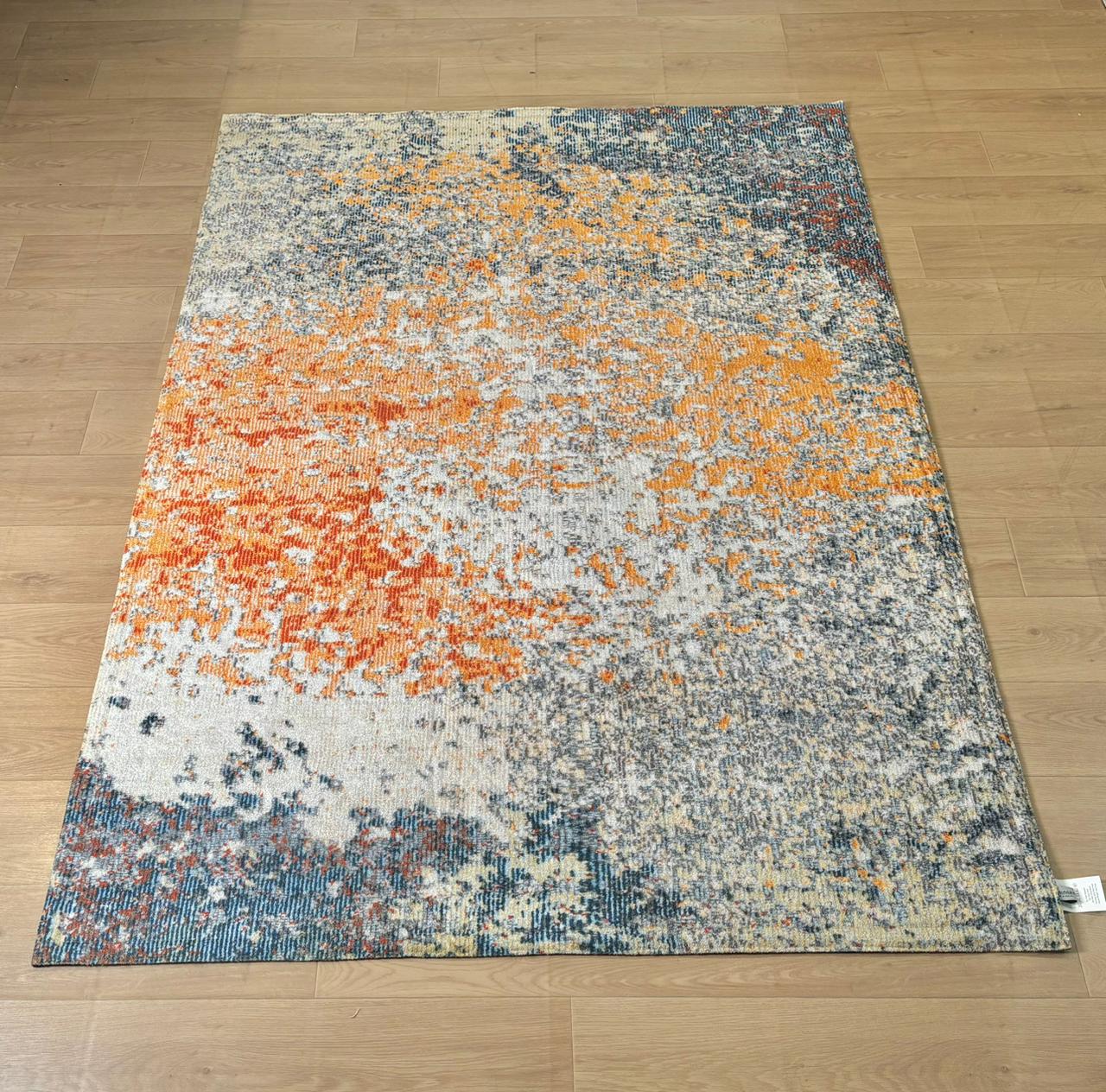 Karpet Abstrak (GW-A-0058) - Grey,Orange,Blue