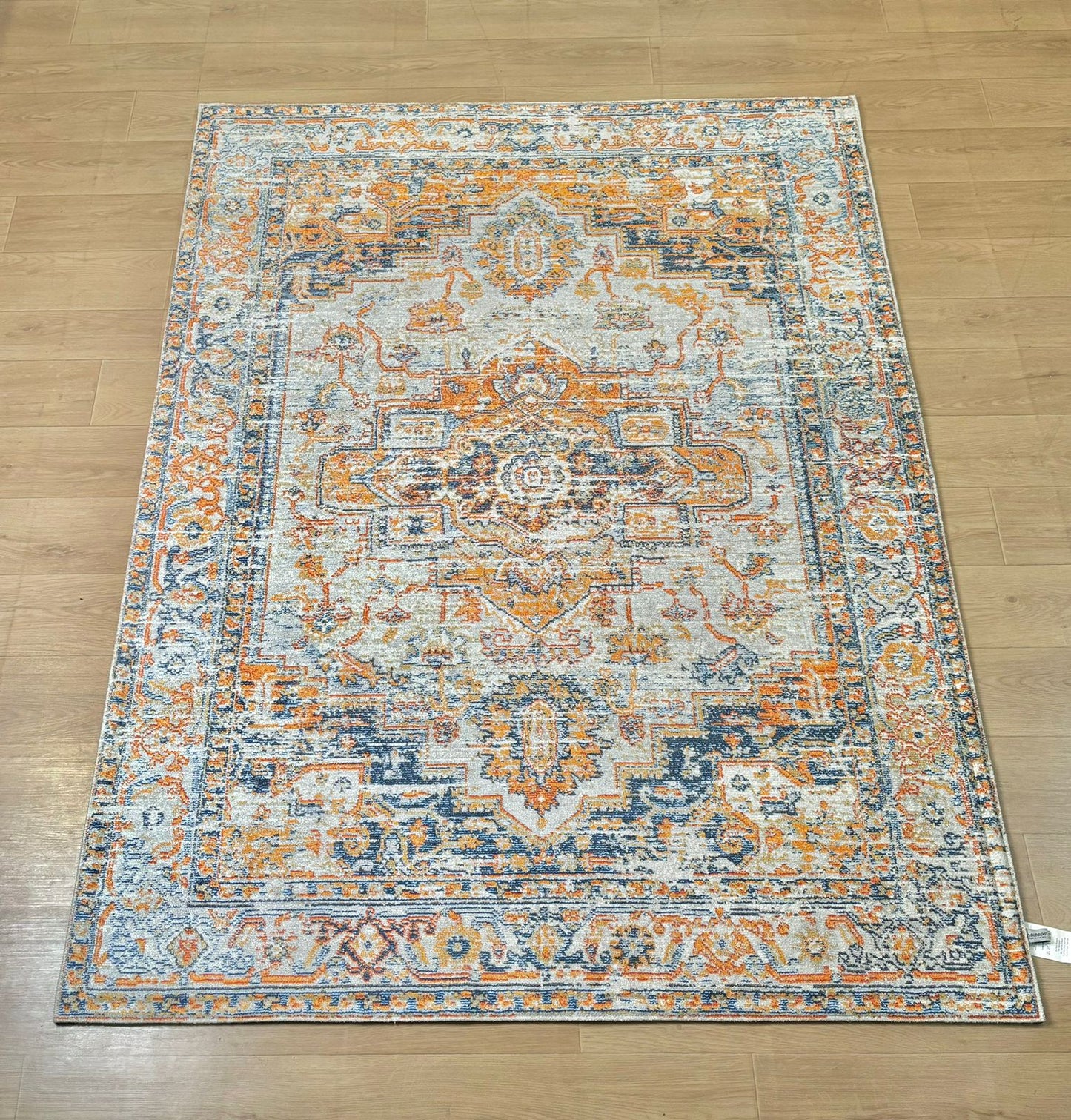 Karpet Tradisional (OR-T-0059) - Orange,Grey,Blue