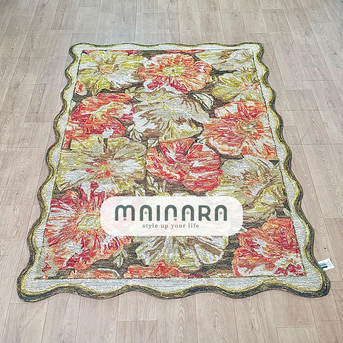 Karpet Tradisional (GR-T-0045) - Green,Orange