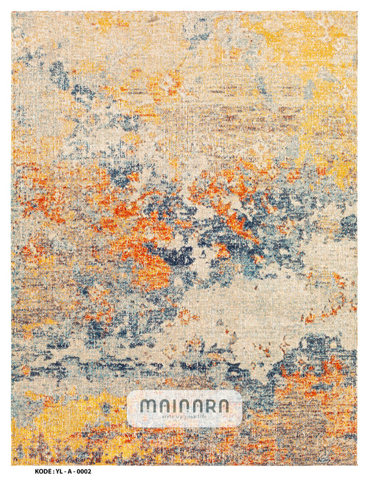 Karpet Abstrak (YL-A-0002) - Yellow,Orange