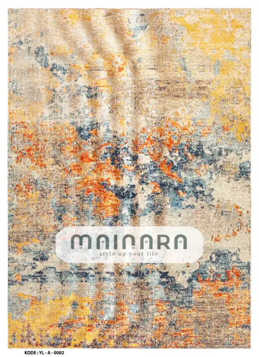 Karpet Abstrak (YL-A-0002) - Yellow,Orange