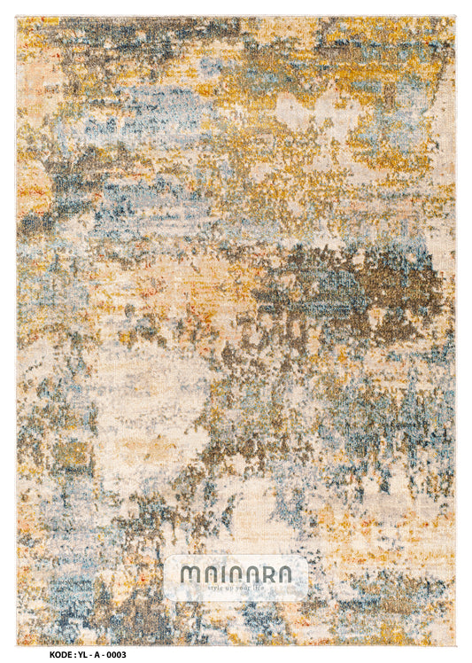 Karpet Abstrak  (YL-A-0003) - Yellow,Cream