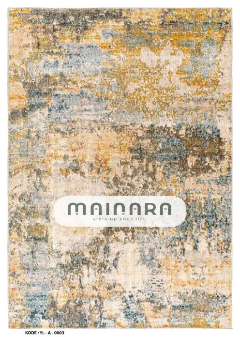 Karpet Abstrak  (YL-A-0003) - Yellow,Cream
