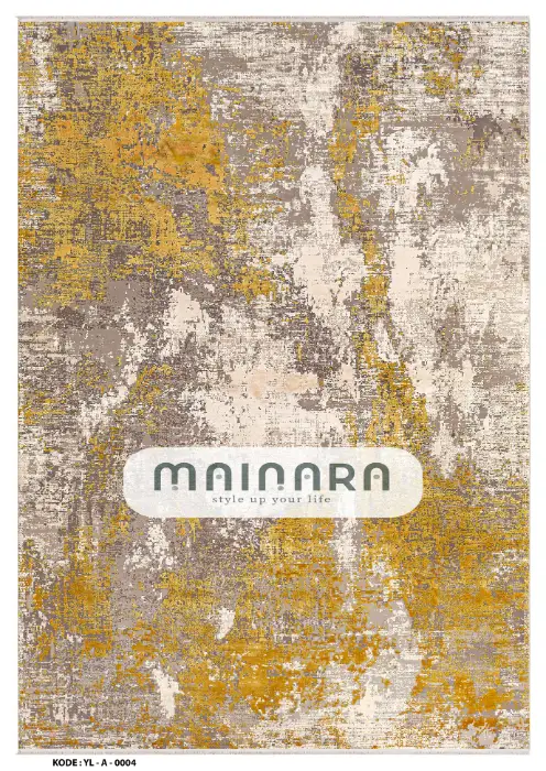 Karpet Abstrak (YL-A-0004) - Yellow,Cream