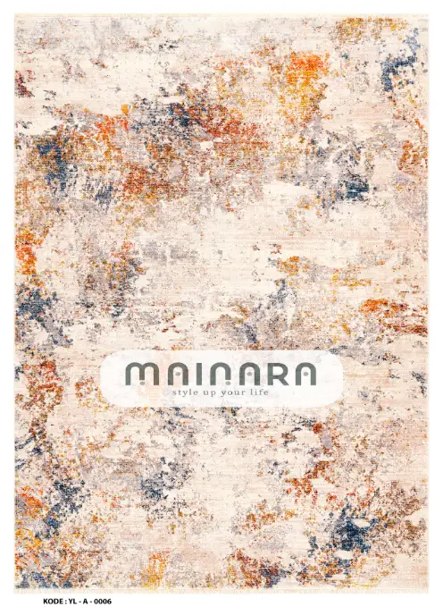 Karpet Abstrak (YL-A-0006) - Yellow,Cream