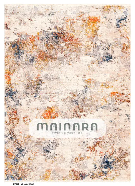 Karpet Abstrak (YL-A-0006) - Yellow,Cream